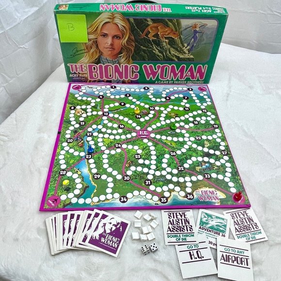 Vintage 1976 The Bionic Woman Board Game Parker Brothers 100% Complete (B)